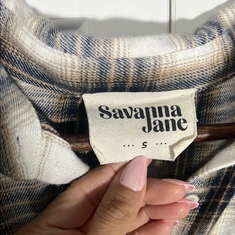 Savanna Jane Plaid Long Sleeve Maxi Dress - Picture 4 of 4
